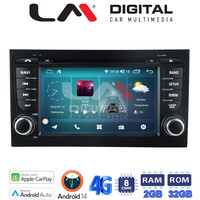 LM Digital - LM E8050 GPS Οθόνη OEM Multimedia Αυτοκινήτου για AUDI A4 8Ε 2001 > 2008(για οχήματα με εργοστασιακή 1din θέση, είναι απαραίτητη επιπλέον βάση)SEAT EXEO 2008>2013 (CarPlay/AndroidAuto/BT/GPS/WIFI/GPRS) electriclife