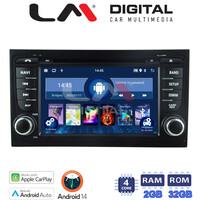 LM Digital - LM V4050 GPS Οθόνη OEM Multimedia Αυτοκινήτου για AUDI A4 8Ε 2001 > 2008(για οχήματα με εργοστασιακή 1din θέση, είναι απαραίτητη επιπλέον βάση)SEAT EXEO 2008>2013 (CarPlay/AndroidAuto/BT/GPS/WIFI/GPRS) electriclife