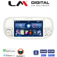 LM Digital - LM V4315W GPS Οθόνη OEM Multimedia Αυτοκινήτου για Fiat 500 2007 > 2016 (CarPlay/AndroidAuto/BT/GPS/WIFI/GPRS) electriclife