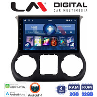 LM Digital - LM ZN4745B GPS Οθόνη OEM Multimedia Αυτοκινήτου για Jeep Wrangler 2011 > 2017 (CarPlay/AndroidAuto/BT/GPS/WIFI/GPRS) electriclife