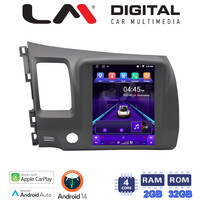 LM Digital - LM TN4644 GPS Οθόνη OEM Multimedia τυπου Tesla 9,7inch Honda Civic 4πορτο 2006 > 2012 (CarPlay/AndroidAuto/BT/GPS/WIFI/GPRS) electriclife