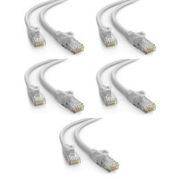 POWERTECH καλώδιο δικτύου CAB-N413-5, Cat 6 U/UTP, CCA, 250Hz, 0.25m, γκρι, 5τμχ