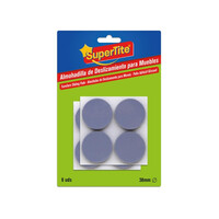 Supertite 8124 Στρογγυλές Τάπες Επίπλων Γκρι 38mm 8TMX
