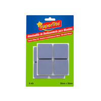 Supertite 8128 Τετράγωνες Τάπες Επίπλων Γκρι 38x38mm 8TMX