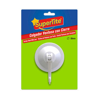 Supertite 7601 Γαντζάκι Βεντούζας με Ασφάλεια Λευκό 59mm