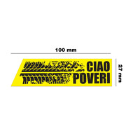 SRCR/CP ΑΥΤΟΚΟΛΛΗΤΟ CIAO POVERI ΚΙΤΡΙΝΟ 100x27mm SIMONI RACING - 1 ΤΕΜ.