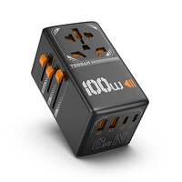 TESSAN GaN UNIVERSAL TRAVEL ADAPTER 2xUSB, 2xTYPE-C MAX 100W