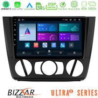 Bizzar Ultra Series bmw 1series E81/e82/e87/e88 (Manual A/c) 8core Android13 8+128gb Navigation Multimedia Tablet 9" u-ul2-Bm1011