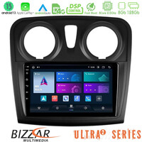Bizzar Ultra Series Dacia Sandero 2014-2020 8core Android13 8+128gb Navigation Multimedia Tablet 9" u-ul2-Dc0621