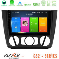 Bizzar cs2 Series 4core Android14 2+32gb bmw 1series 4core Android14 2+32gb E81/e82/e87/e88 (Manual A/c) Navigation Multimedia Tablet 9" με Carplay & Android Auto u-cs2-Bm1011