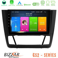 Bizzar cs2 Series 4core Android14 2+32gb bmw 1series 4core Android14 2+32gb E81/e82/e87/e88 (Auto A/c) Navigation Multimedia Tablet 9" με Carplay & Android Auto u-cs2-Bm1012