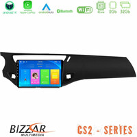 Bizzar cs2 Series 4core Android14 2+32gb Citroen c3 2009-2016 Navigation Multimedia Tablet 9"  με Carplay & Android Auto (Μαύρο Γυαλιστερό) u-cs2-Ct1948bl
