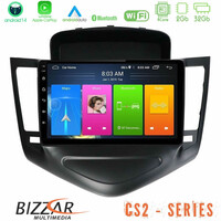 Bizzar cs2 Series 4core Android14 2+32gb    Chevrolet Cruze 2009-2012 Navigation Multimedia Tablet 9"  με Carplay & Android Auto (Μαύρο) u-cs2-Cv0045