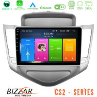 Bizzar cs2 Series 4core Android14 2+32gb Chevrolet Cruze 2009-2012 Navigation Multimedia Tablet 9" με Carplay & Android Auto u-cs2-Cv036n