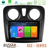 Bizzar cs2 Series 4core Android14 2+32gb    Dacia Dokker 2014-2021 Navigation Multimedia Tablet 9"  με Carplay & Android Auto u-cs2-Dc1132