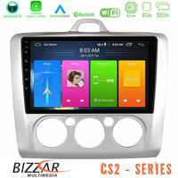 Bizzar cs2 Series 4core Android14 2+32gb Ford Focus Manual ac Navigation Multimedia Tablet 9" με Carplay & Android Auto u-cs2-Fd0041m