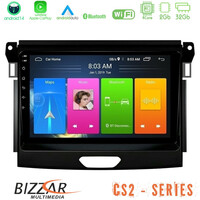 Bizzar cs2 Series 4core Android14 2+32gb Ford Ranger 2017-2022 Navigation Multimedia Tablet 9" με Carplay & Android Auto u-cs2-Fd0617