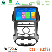 Bizzar cs2 Series 4core Android14 2+32gb Ford Ranger 2012-2016 Navigation Multimedia Tablet 9" με Carplay & Android Auto u-cs2-Fd0902