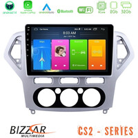 Bizzar cs2 Series 4core Android14 2+32gb Ford Mondeo 2007-2010 Manual a/c Navigation Multimedia Tablet 10" με Carplay & Android Auto u-cs2-Fd0919