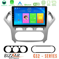 Bizzar cs2 Series 4core Android14 2+32gb Ford Mondeo 2007-2010 Auto a/c Navigation Multimedia Tablet 9" με Carplay & Android Auto u-cs2-Fd0919a
