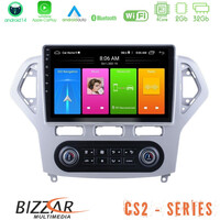Bizzar cs2 Series 4core Android14 2+32gb Ford Mondeo 2007-2011 (Auto A/c) Navigation Multimedia Tablet 9" με Carplay & Android Auto u-cs2-Fd0919ac