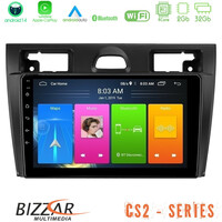 Bizzar cs2 Series 4core Android14 2+32gb Ford Fiesta/fusion Navigation Multimedia Tablet 9" με Carplay & Android Auto u-cs2-Fd990