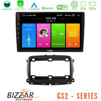 Bizzar cs2 Series 4core Android14 2+32gb  Fiat 500 2016> Navigation Multimedia Tablet 9" με Carplay & Android Auto u-cs2-Ft1150