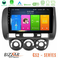 Bizzar cs2 Series 4core Android14 2+32gb Honda Jazz 2002-2008 (Manual A/c) Navigation Multimedia Tablet 9" με Carplay & Android Auto u-cs2-Hd0589