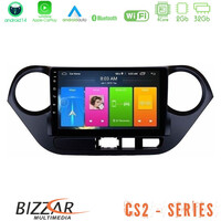 Bizzar cs2 Series 4core Android14 2+32gb Hyundai i10 2014-2020 Navigation Multimedia Tablet 9" με Carplay & Android Auto u-cs2-Hy0506