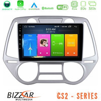 Bizzar cs2 Series 4core Android14 2+32gb Hyundai i20 2009-2012 Auto a/c Navigation Multimedia Tablet 9" με Carplay & Android Auto u-cs2-Hy0709