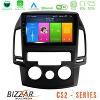 Bizzar cs2 Series 4core Android14 2+32gb Hyundai i30 2007-2012 Manual a/c Navigation Multimedia Tablet 9" με Carplay & Android Auto u-cs2-Hy0799