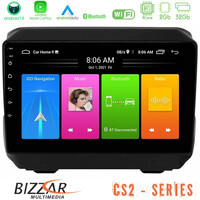 Bizzar cs2 Series 4core Android14 2+32gb Jeep Wrangler 2018-> Navigation Multimedia Tablet 9" με Carplay & Android Auto u-cs2-Jp0865