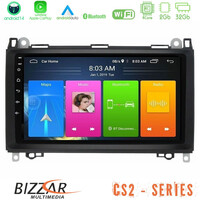 Bizzar cs2 Series 4core Android14 2+32gb Mercedes A/b/vito/sprinter Class Navigation Multimedia Tablet 9" με Carplay & Android Auto u-cs2-Mb0759
