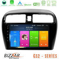 Bizzar cs2 Series 4core Android14 2+32gb Mitsubishi Space Star 2013-2016 Navigation Multimedia Tablet 9" με Carplay & Android Auto u-cs2-Mt0602