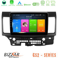 Bizzar cs2 Series 4core Android14 2+32gb Mitsubishi Lancer 2008 – 2015 Navigation Multimedia Tablet 10" με Carplay & Android Auto u-cs2-Mt232