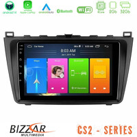 Bizzar cs2 Series 4core Android14 2+32gb Mazda 6 2008-2012 Navigation Multimedia Tablet 9" με Carplay & Android Auto u-cs2-Mz0233