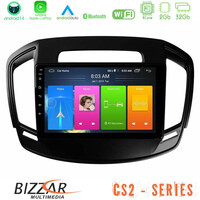 Bizzar cs2 Series 4core Android14 2+32gb Opel Insignia 2014-2017 Navigation Multimedia Tablet 9" με Carplay & Android Auto u-cs2-Op0064
