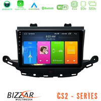 Bizzar cs2 Series 4core Android14 2+32gb Opel Astra k 2015-2019 Navigation Multimedia Tablet 9" με Carplay & Android Auto u-cs2-Op0113