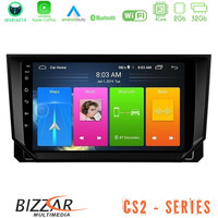 Bizzar cs2 Series 4core Android14 2+32gb Seat Arona/ibiza Navigation Multimedia Tablet 9" με Carplay & Android Auto u-cs2-St0888