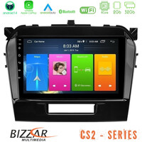 Bizzar cs2 Series 4core Android14 2+32gb Suzuki Vitara 2015-2021 Navigation Multimedia Tablet 9" με Carplay & Android Auto u-cs2-Sz0162