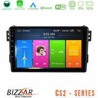 Bizzar cs2 Series 4core Android14 2+32gb Suzuki Splash & Opel Agila 2008-2014 Navigation Multimedia Tablet 9″ με Carplay & Android Auto u-cs2-Sz0648