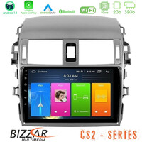 Bizzar cs2 Series 4core Android14 2+32gb Toyota Corolla 2008-2010 Navigation Multimedia Tablet 9" με Carplay & Android Auto u-cs2-Ty0144