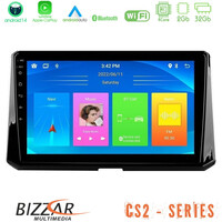 Bizzar cs2 Series 4core Android14 2+32gb Toyota Corolla 2019-2022 Navigation Multimedia Tablet 9" με Carplay & Android Auto u-cs2-Ty0597