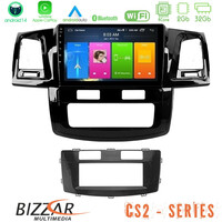 Bizzar cs2 Series 4core Android14 2+32gb Toyota Hilux 2007-2016 Navigation Multimedia Tablet 9" με Carplay & Android Auto u-cs2-Ty666