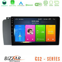 Bizzar cs2 Series 4core Android14 2+32gb Volvo s60 2004-2009 Navigation Multimedia Tablet 9" με Carplay & Android Auto u-cs2-Vl1514
