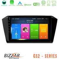 Bizzar cs2 Series 4core Android14 2+32gb vw Passat Navigation Multimedia Tablet 10" με Carplay & Android Auto u-cs2-Vw0055