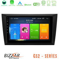 Bizzar cs2 Series 4core Android14 2+32gb vw Golf 6 Navigation Multimedia Tablet 9" με Carplay & Android Auto u-cs2-Vw0999