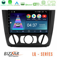 Bizzar lq Series 4core Android14 2+32gb bmw 1series 4core Android14 2+32gb E81/e82/e87/e88 (Manual A/c) Navigation Multimedia Tablet 9" με Carplay & Android Auto u-lq-Bm1011