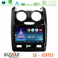 Bizzar lq Series 4core Android14 2+32gb Dacia Duster 2014-2018 Navigation Multimedia Tablet 9" με Carplay & Android Auto u-lq-Dc0430