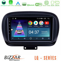 Bizzar lq Series 4core Android14 2+32gb Fiat 500x Navigation Multimedia Tablet 9" με Carplay & Android Auto u-lq-Ft0534